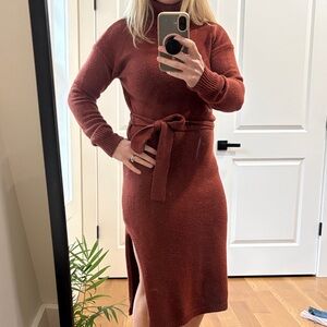 Rachel Zoe Rust Long Sleeve Dress